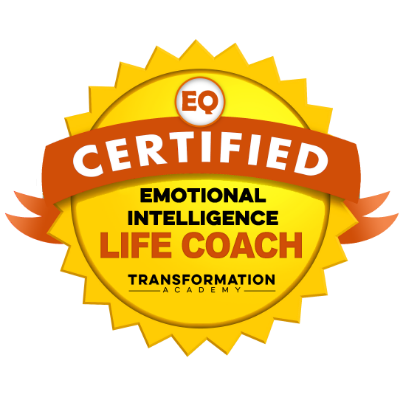 image is a badge from transformation academy for the emotional intelligence course certification.
